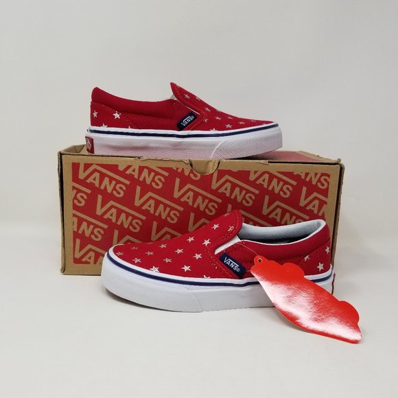 vans classic slip on red sneakers